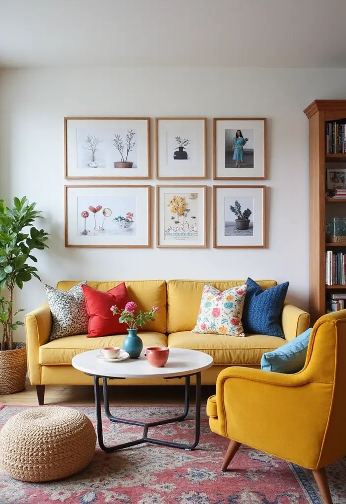 29 IKEA Living Room Ideas That Are Budget-Friendly and Stylish - 15. Colorful Accents with FISKBO