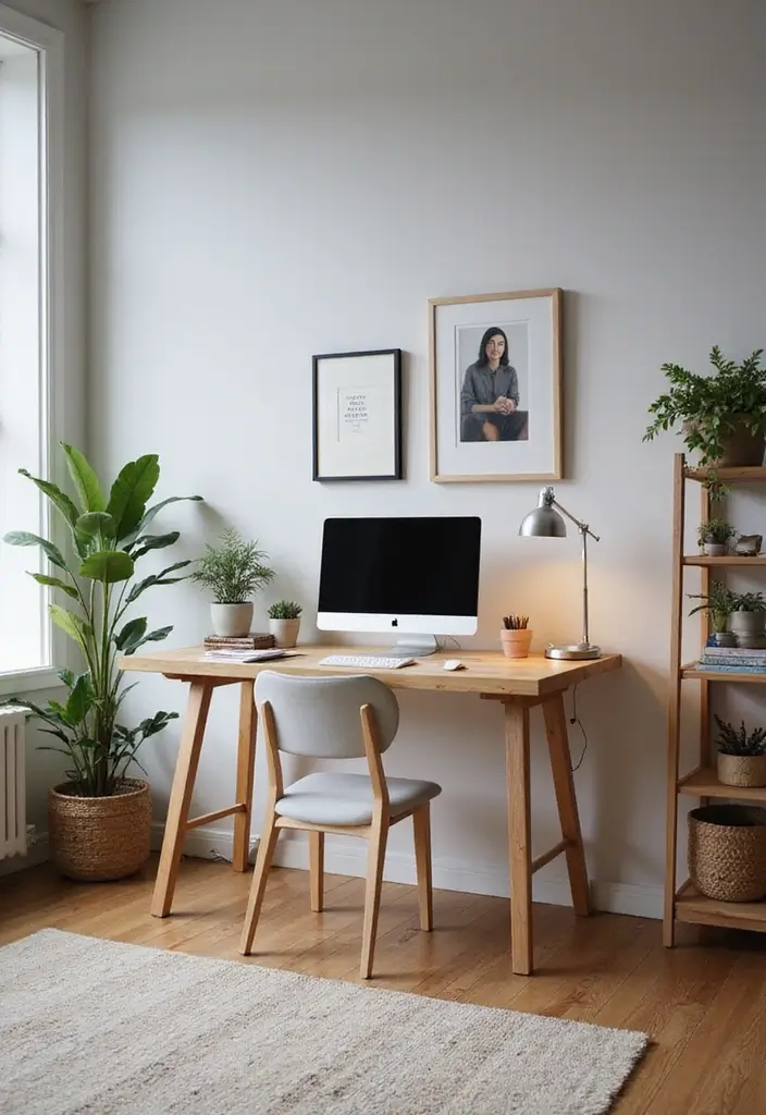 29 IKEA Living Room Ideas That Are Budget-Friendly and Stylish - 25. Chic Office Space with EKTORP