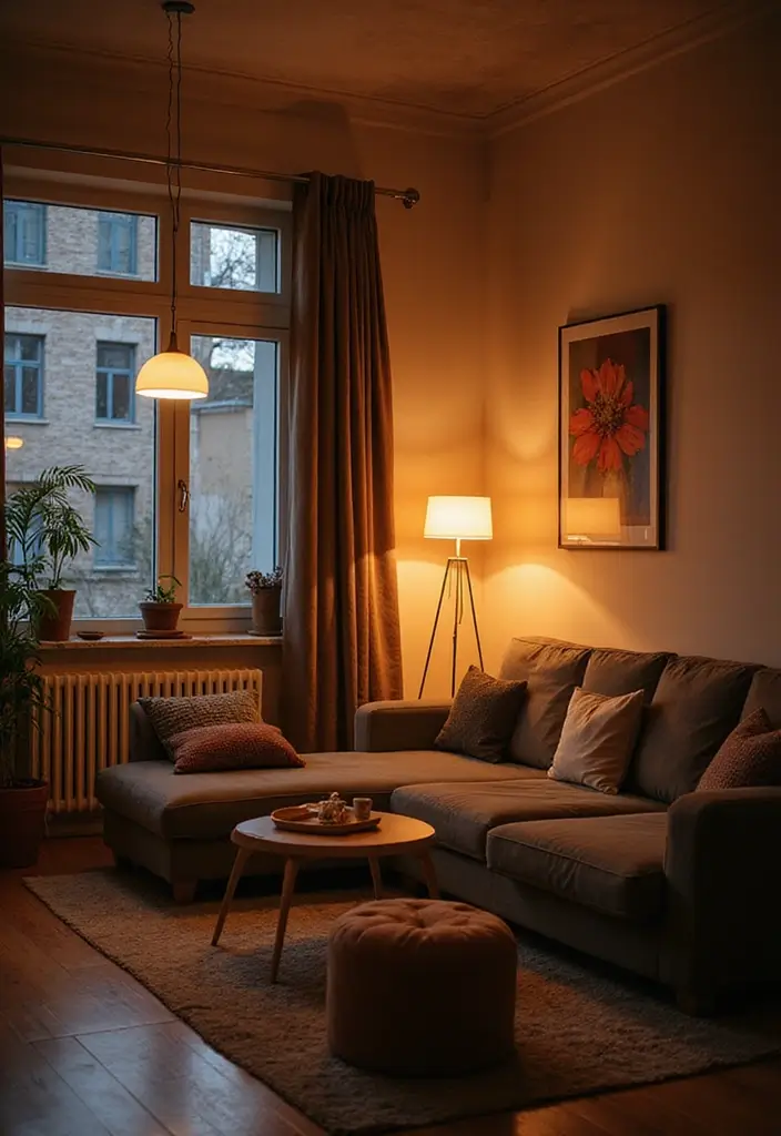29 IKEA Living Room Ideas That Are Budget-Friendly and Stylish - 26. Layered Lighting with SINNERLIG