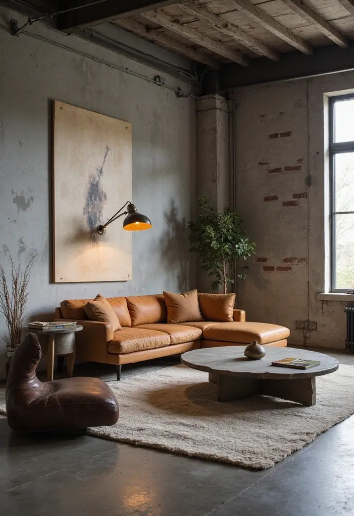 29 Industrial Living Room Designs That Showcase Raw and Stylish Aesthetics 23 29 Industrial Living Room Designs That Showcase Raw and Stylish Aesthetics - 23. Functional Art Pieces