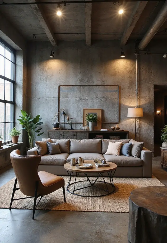 29 Industrial Living Room Designs That Showcase Raw and Stylish Aesthetics 24 29 Industrial Living Room Designs That Showcase Raw and Stylish Aesthetics - 24. Incorporate Metal Accents