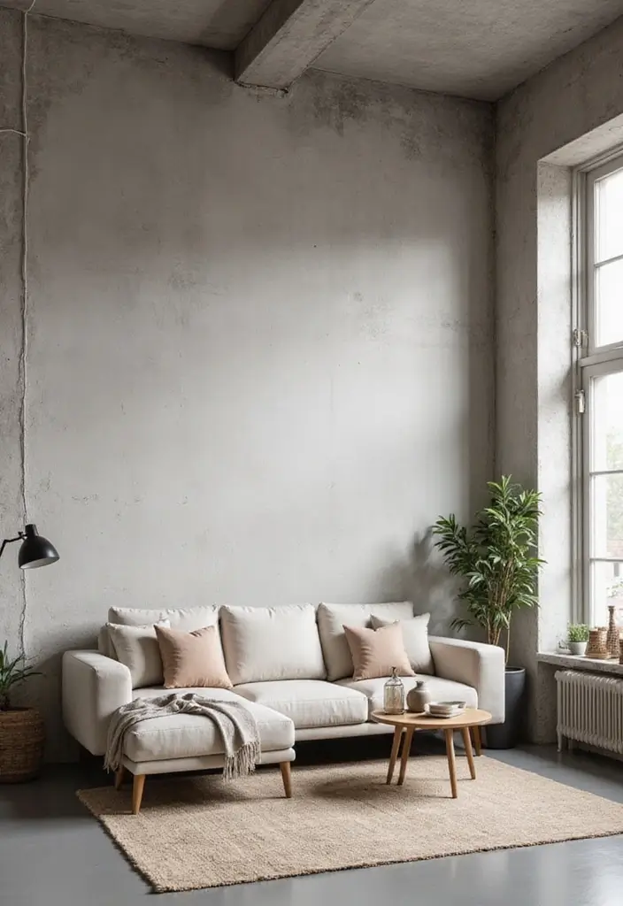 29 Industrial Living Room Designs That Showcase Raw and Stylish Aesthetics 28 29 Industrial Living Room Designs That Showcase Raw and Stylish Aesthetics - 28. Neutral Color Schemes