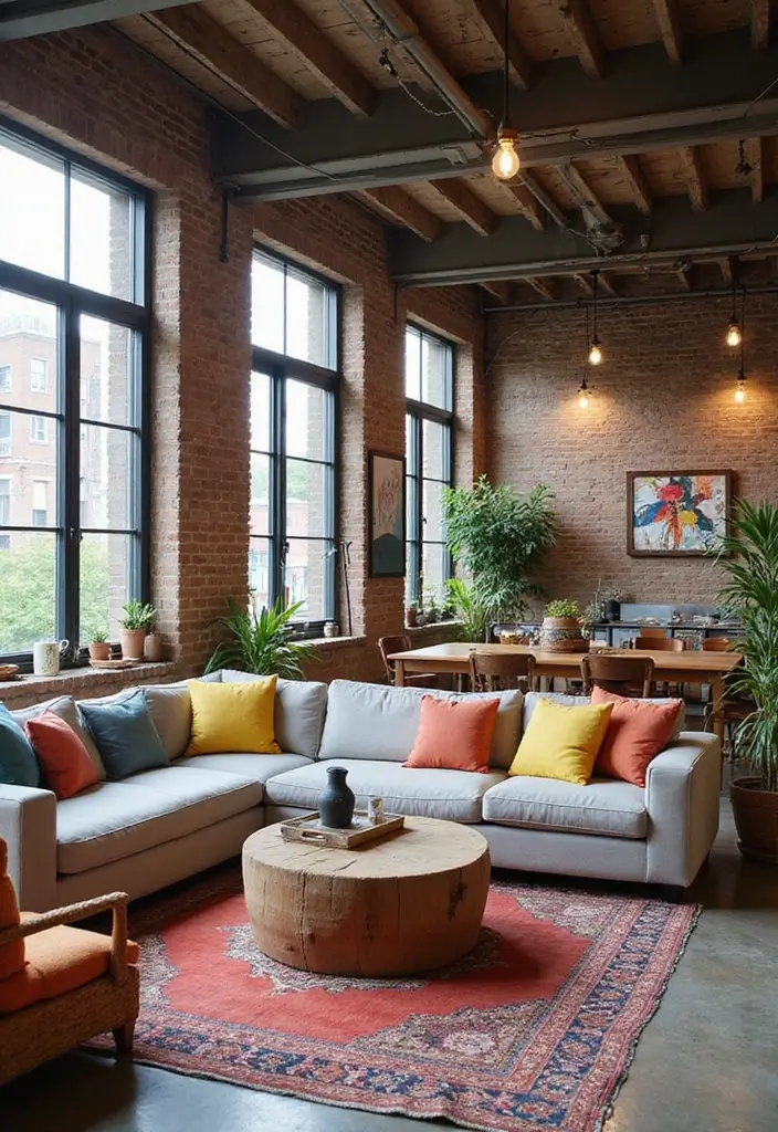 29 Industrial Living Room Designs That Showcase Raw and Stylish Aesthetics 29 29 Industrial Living Room Designs That Showcase Raw and Stylish Aesthetics - 29. Playful Elements