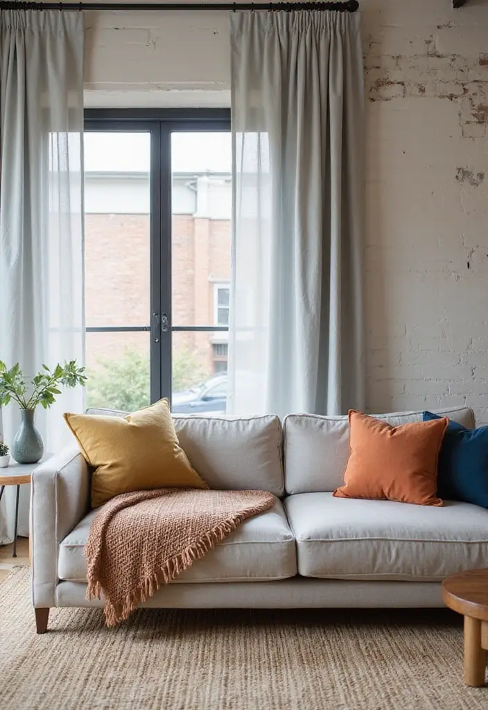 29 Industrial Living Room Designs That Showcase Raw and Stylish Aesthetics 6 29 Industrial Living Room Designs That Showcase Raw and Stylish Aesthetics - 6. Soft Color Palettes