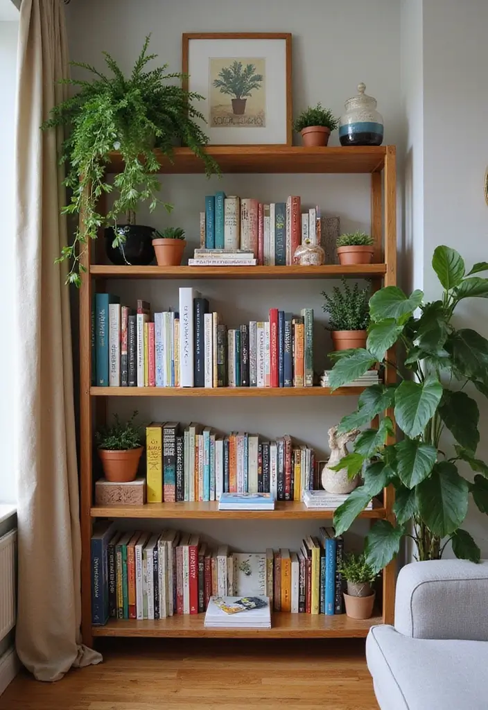 29 Large Living Room Wall Decor Ideas That Fill Big Empty Walls Beautifully 19 29 Large Living Room Wall Decor Ideas That Fill Big Empty Walls Beautifully - 19. Artful Bookshelves