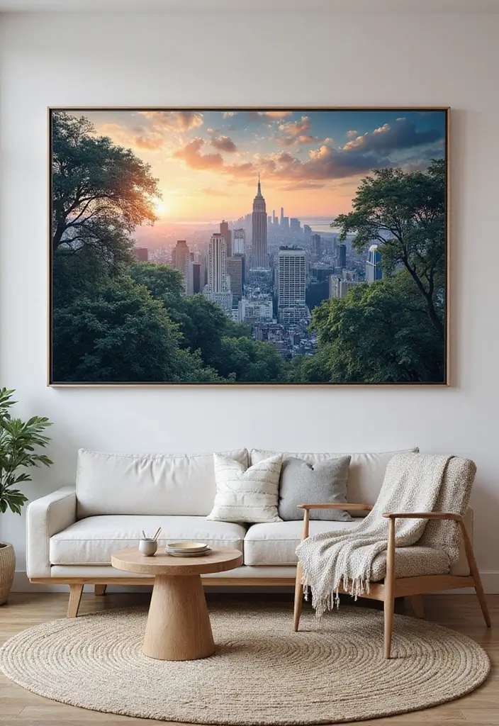 29 Large Living Room Wall Decor Ideas That Fill Big Empty Walls Beautifully 7 29 Large Living Room Wall Decor Ideas That Fill Big Empty Walls Beautifully - 7. Large-Scale Photography