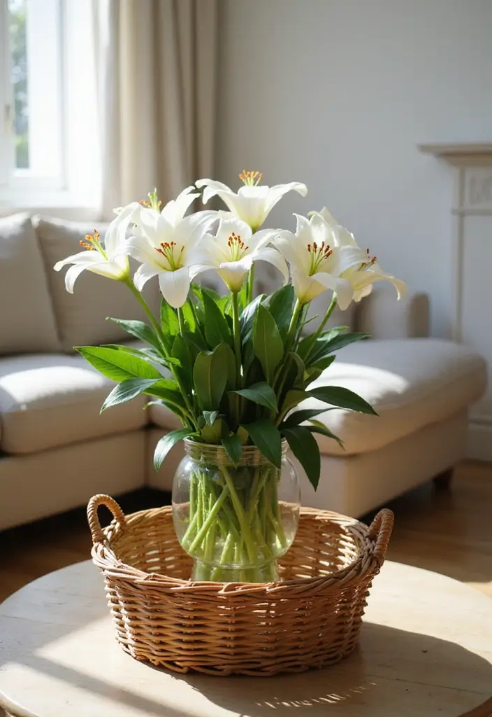 29 Living Room Plants Decor Ideas That Add Greenery and Freshness 4 29 Living Room Plants Decor Ideas That Add Greenery and Freshness - 4. Vibrant Peace Lily Cluster