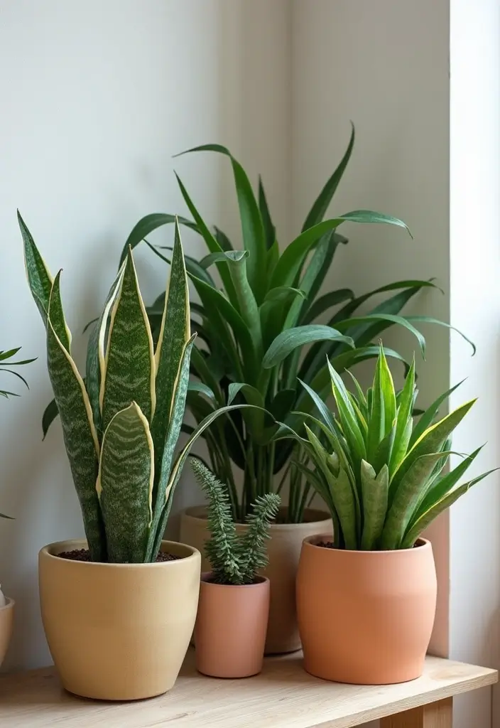 29 Living Room Plants Decor Ideas That Add Greenery and Freshness 6 29 Living Room Plants Decor Ideas That Add Greenery and Freshness - 6. Colorful Dracaena Grouping