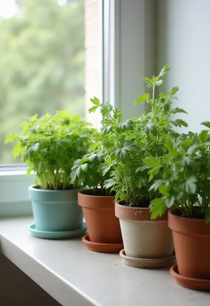 29 Living Room Plants Decor Ideas That Add Greenery and Freshness 9 29 Living Room Plants Decor Ideas That Add Greenery and Freshness - 9. Stylish Indoor Herb Garden