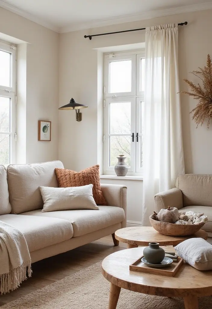 29 Modern Farmhouse Living Room Ideas Full of Rustic Elegance 1 29 Modern Farmhouse Living Room Ideas Full of Rustic Elegance - 1. Cozy Neutral Palette