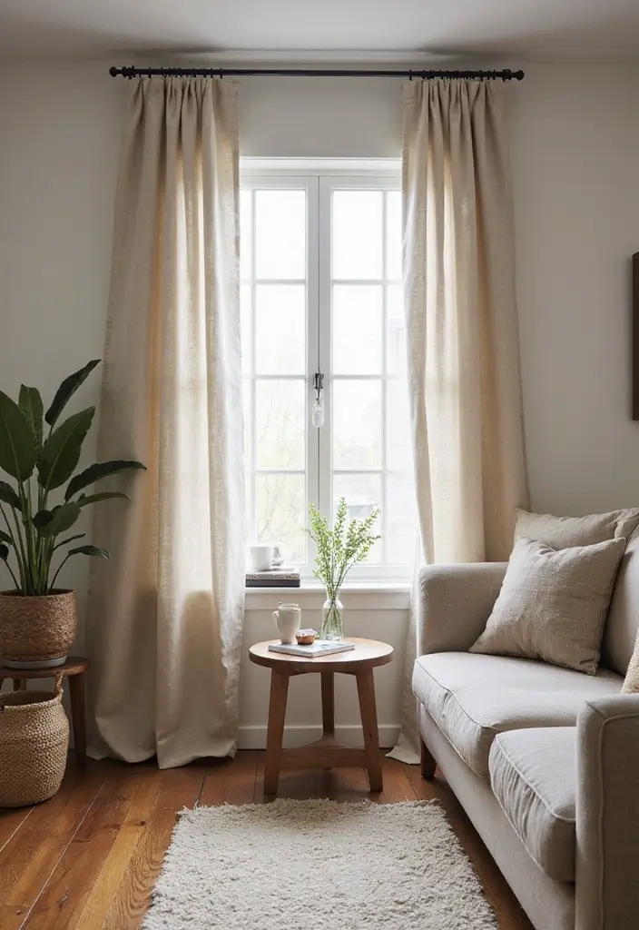 29 Modern Farmhouse Living Room Ideas Full of Rustic Elegance 16 29 Modern Farmhouse Living Room Ideas Full of Rustic Elegance - 16. Rustic Window Treatments