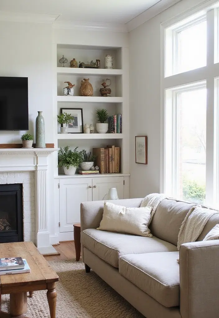 29 Modern Farmhouse Living Room Ideas Full of Rustic Elegance 17 29 Modern Farmhouse Living Room Ideas Full of Rustic Elegance - 17. Eclectic Accessories