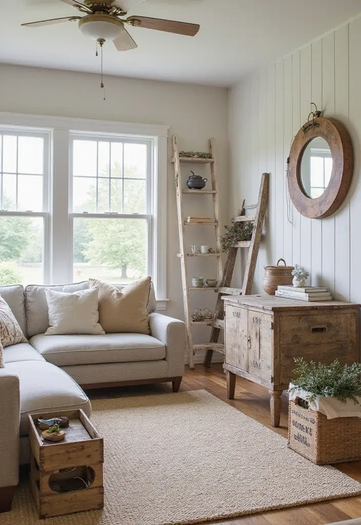 29 Modern Farmhouse Living Room Ideas Full of Rustic Elegance 19 29 Modern Farmhouse Living Room Ideas Full of Rustic Elegance - 19. Country-Style Accents