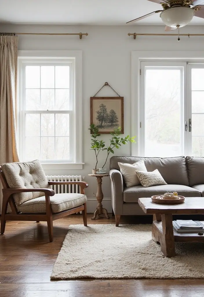 29 Modern Farmhouse Living Room Ideas Full of Rustic Elegance 24 29 Modern Farmhouse Living Room Ideas Full of Rustic Elegance - 24. Mismatched Furniture