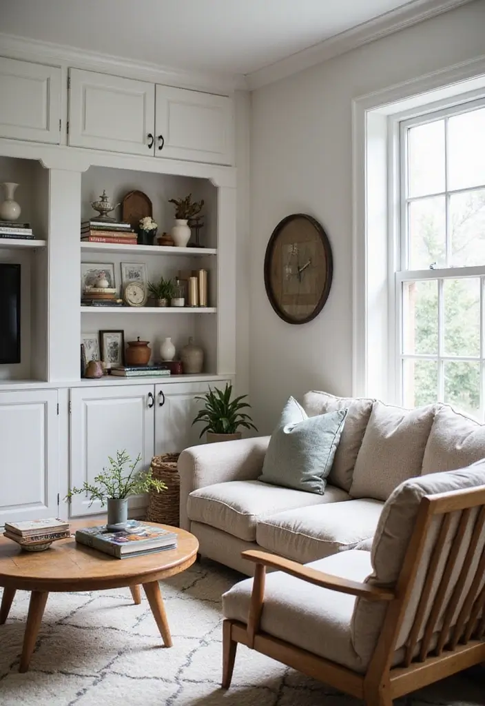 29 Modern Farmhouse Living Room Ideas Full of Rustic Elegance 28 29 Modern Farmhouse Living Room Ideas Full of Rustic Elegance - 28. Personal Collections