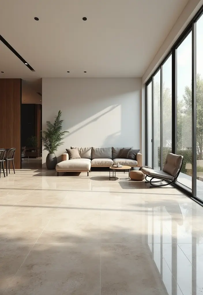 29 Modern Tiles for Living Room Floor Ideas That Redefine Interiors 11 29 Modern Tiles for Living Room Floor Ideas That Redefine Interiors - 11. Large Format Tiles