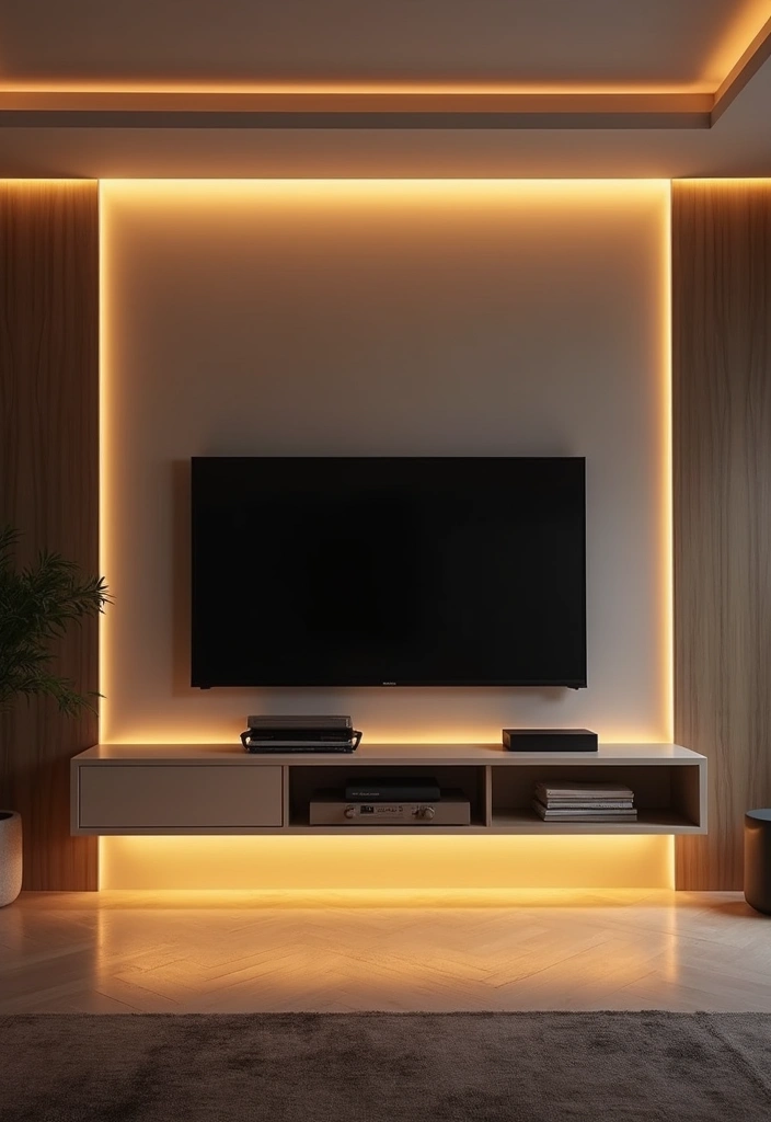 29 TV Cabinet Design for Living Room Ideas That Maximize Space and Style 11 29 TV Cabinet Design for Living Room Ideas That Maximize Space and Style - 11. TV Cabinets with Integrated Lighting