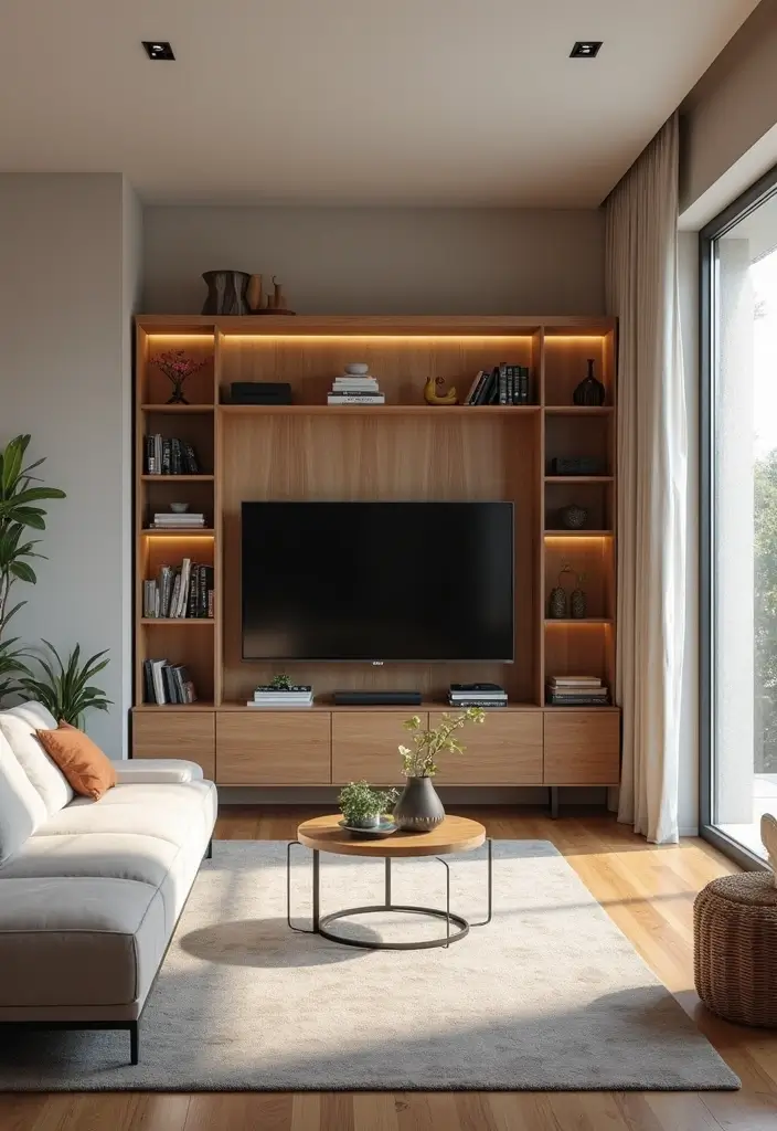 29 TV Cabinet Design for Living Room Ideas That Maximize Space and Style 18 29 TV Cabinet Design for Living Room Ideas That Maximize Space and Style - 18. L-Shape TV Cabinets for Corner Spaces