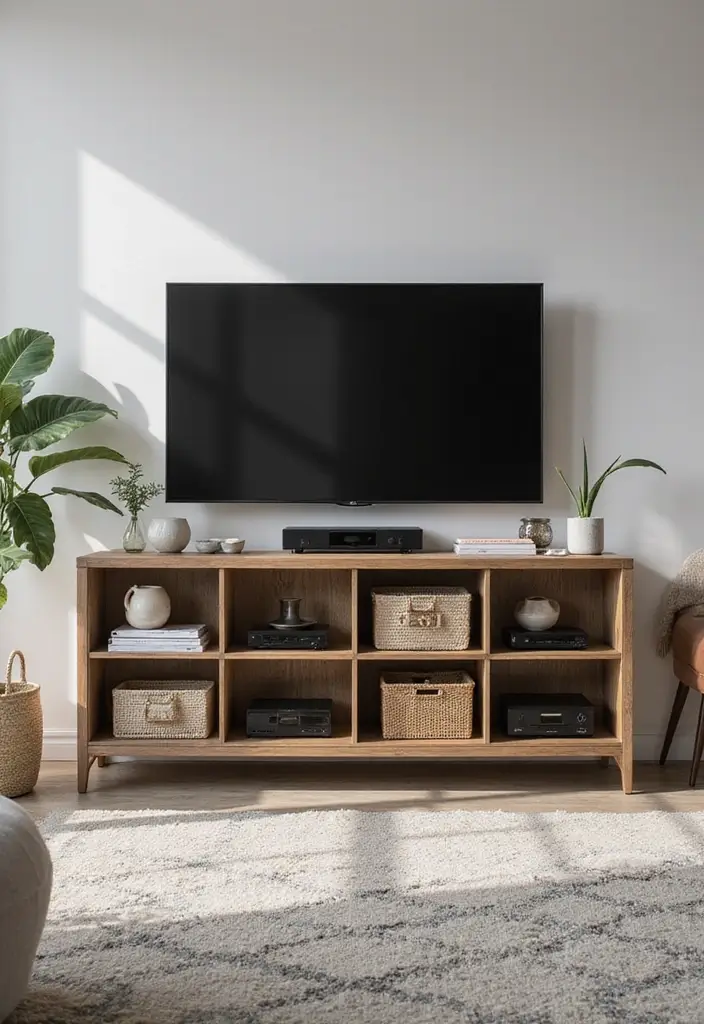 29 TV Cabinet Design for Living Room Ideas That Maximize Space and Style 2 29 TV Cabinet Design for Living Room Ideas That Maximize Space and Style - 2. Multi-Functional TV Stands