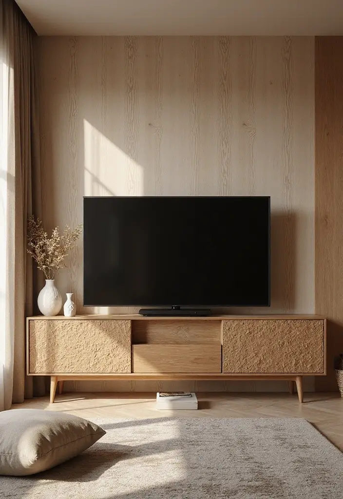 29 TV Cabinet Design for Living Room Ideas That Maximize Space and Style 25 29 TV Cabinet Design for Living Room Ideas That Maximize Space and Style - 25. Textured TV Cabinets