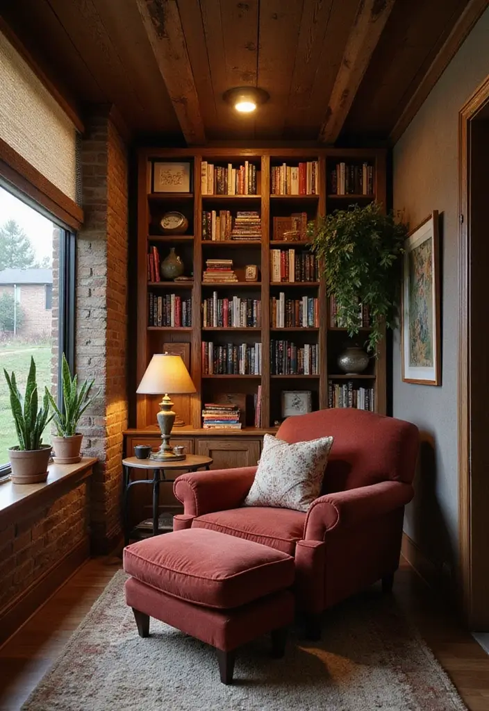 30 Basement Living Room Ideas That Turn Extra Space Into Cozy Retreats 13 30 Basement Living Room Ideas That Turn Extra Space Into Cozy Retreats - 13. Cozy Reading Nook