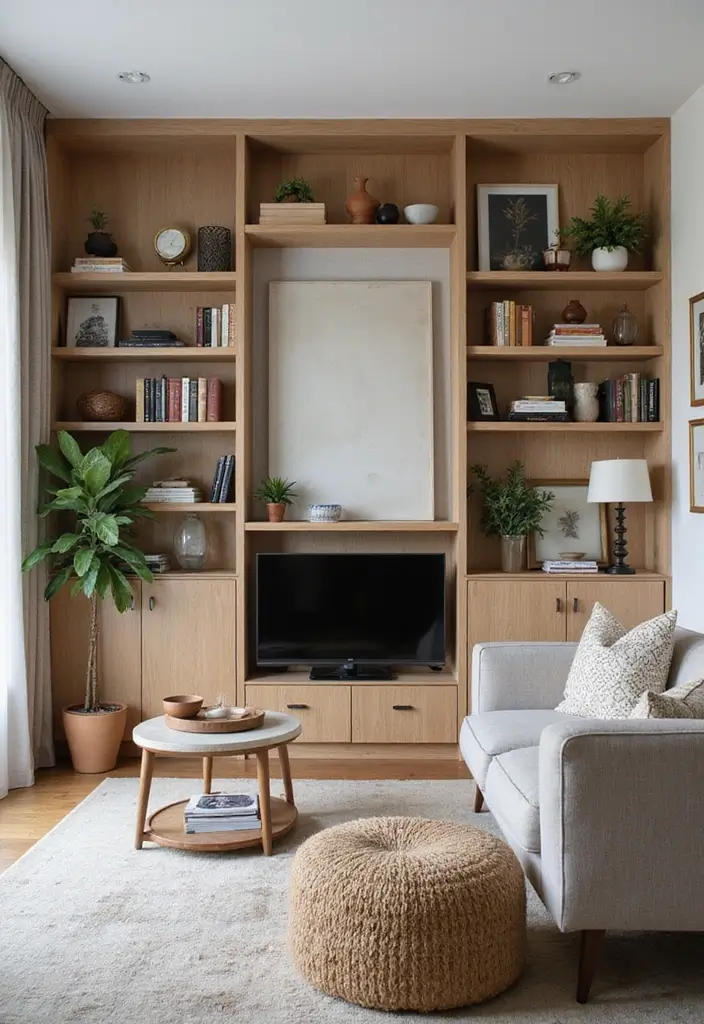 30 Basement Living Room Ideas That Turn Extra Space Into Cozy Retreats 14 30 Basement Living Room Ideas That Turn Extra Space Into Cozy Retreats - 14. Maximize Vertical Space