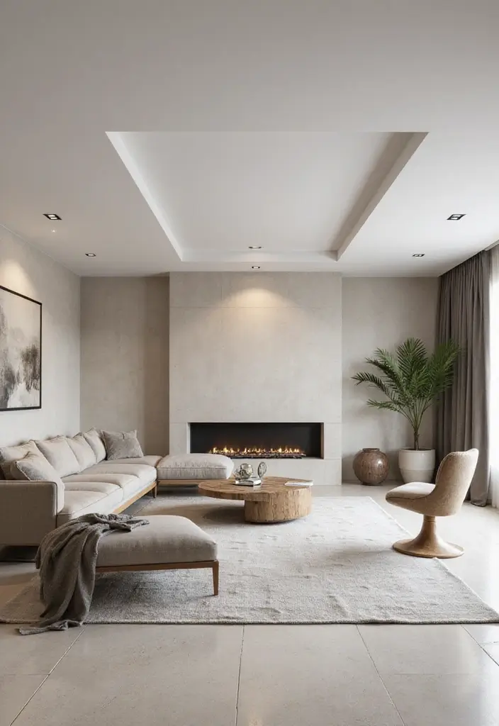 30 Basement Living Room Ideas That Turn Extra Space Into Cozy Retreats 16 30 Basement Living Room Ideas That Turn Extra Space Into Cozy Retreats - 16. Minimalist Vibes