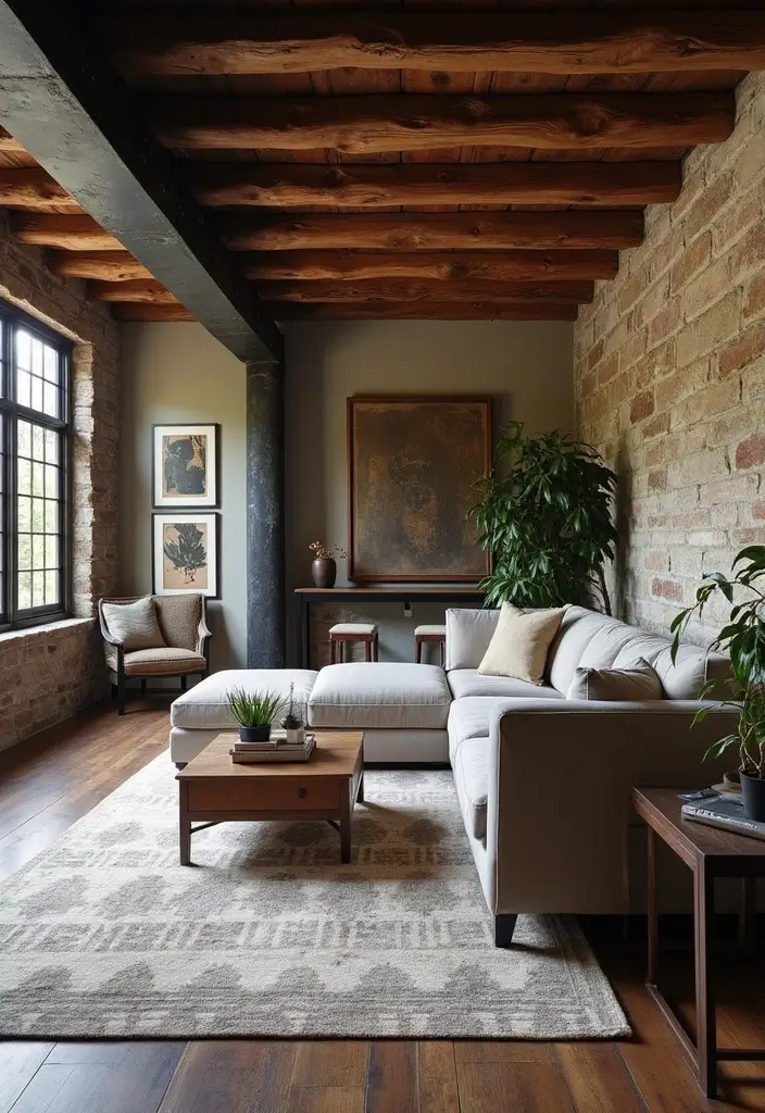 30 Basement Living Room Ideas That Turn Extra Space Into Cozy Retreats 19 30 Basement Living Room Ideas That Turn Extra Space Into Cozy Retreats - 19. Industrial Chic Style