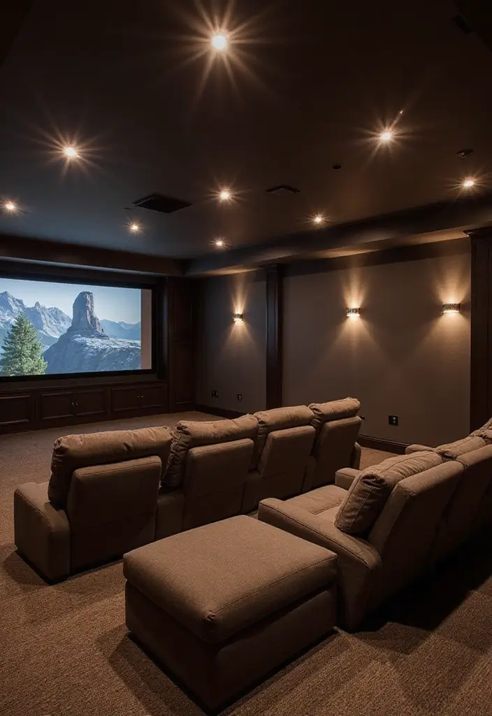 30 Basement Living Room Ideas That Turn Extra Space Into Cozy Retreats 2 30 Basement Living Room Ideas That Turn Extra Space Into Cozy Retreats - 2. Create a Home Theater Experience