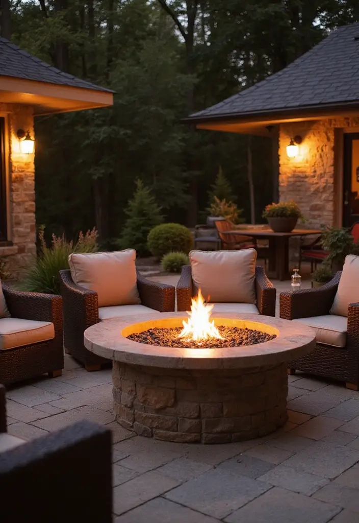 30 Basement Living Room Ideas That Turn Extra Space Into Cozy Retreats 28 30 Basement Living Room Ideas That Turn Extra Space Into Cozy Retreats - 28. Cozy Fire Pit Lounge