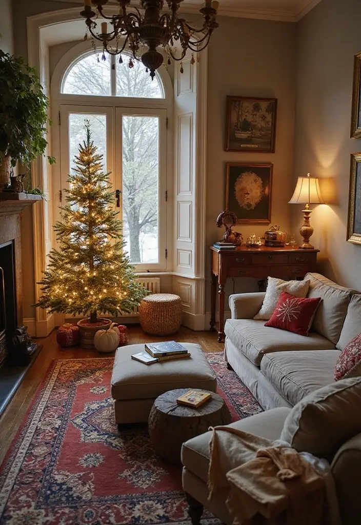 30 Christmas Living Room Ideas That Create Magical Holiday Vibes 19 30 Christmas Living Room Ideas That Create Magical Holiday Vibes - 19. Adventure-Inspired Decor