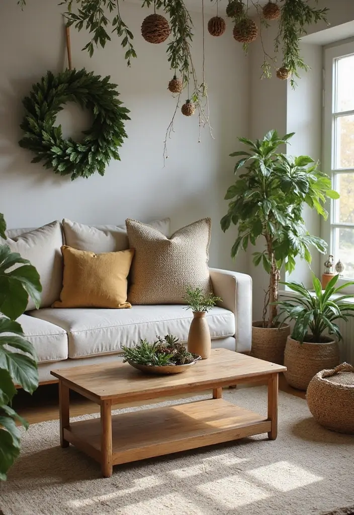 30 Christmas Living Room Ideas That Create Magical Holiday Vibes 21 30 Christmas Living Room Ideas That Create Magical Holiday Vibes - 21. Sustainable Eco-Friendly Christmas