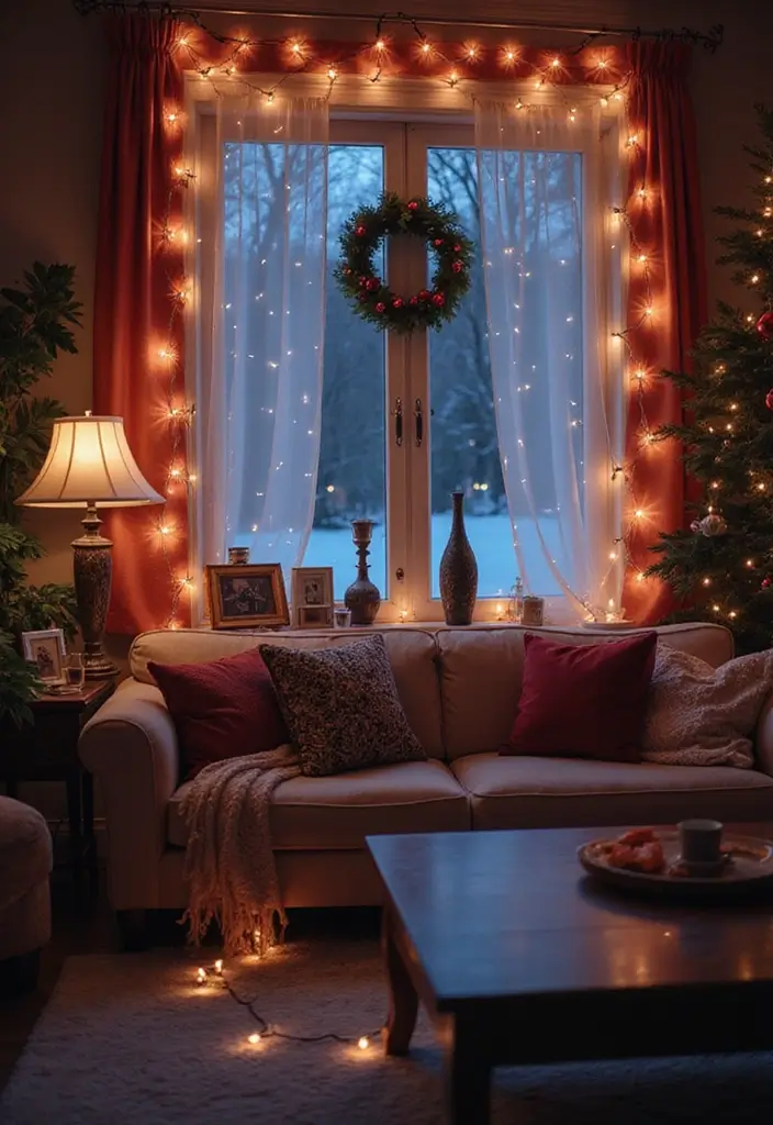 30 Christmas Living Room Ideas That Create Magical Holiday Vibes 29 30 Christmas Living Room Ideas That Create Magical Holiday Vibes - 29. Magical Holiday Lights