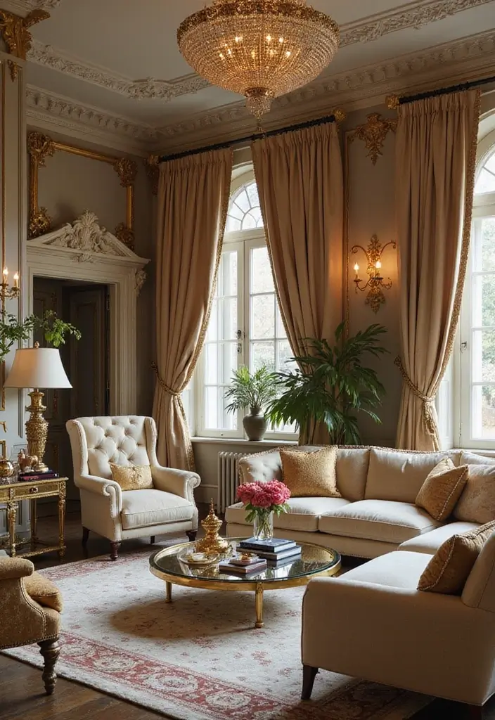 30 Christmas Living Room Ideas That Create Magical Holiday Vibes 4 30 Christmas Living Room Ideas That Create Magical Holiday Vibes - 4. Glamorous Gold and Silver Accents