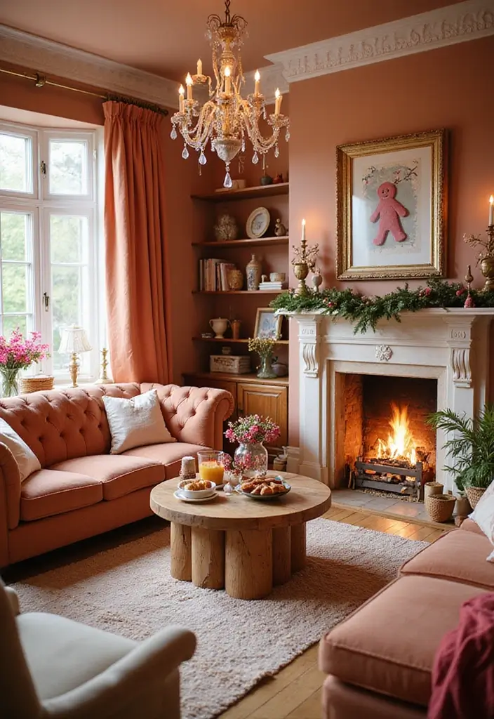 30 Christmas Living Room Ideas That Create Magical Holiday Vibes 8 30 Christmas Living Room Ideas That Create Magical Holiday Vibes - 8. Whimsical Gingerbread Theme