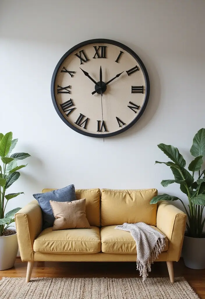 30 College Apartment Living Room Ideas for Budget-Friendly Style 29 30 College Apartment Living Room Ideas for Budget-Friendly Style - 29. Creative Clocks