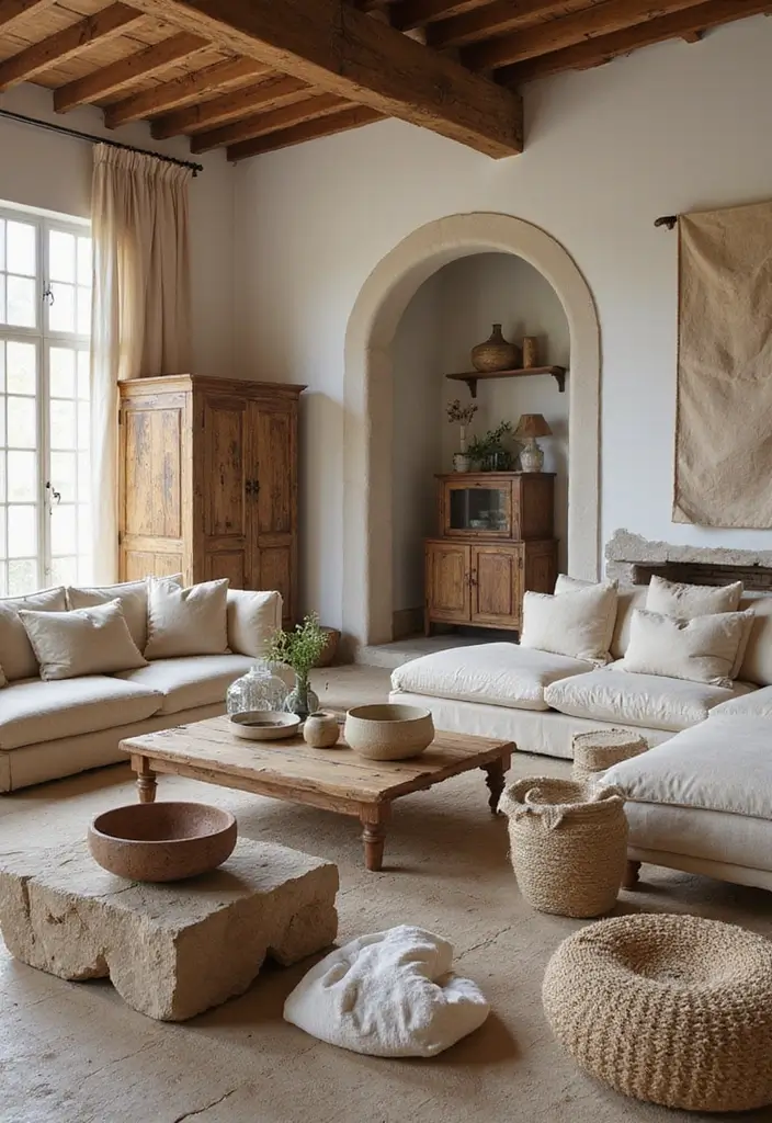 30 Contemporary Living Room Designs That Redefine Modern Style - 1. Earthy Tones and Natural Materials