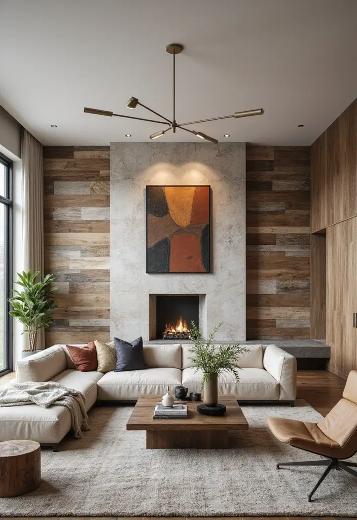 30 Contemporary Living Room Designs That Redefine Modern Style - 11. Innovative Wall Textures