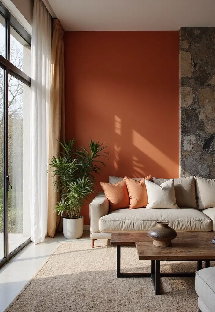 30 Contemporary Living Room Designs That Redefine Modern Style - 25. Bold Accent Walls