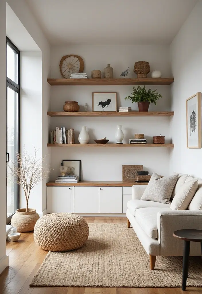 30 Contemporary Living Room Designs That Redefine Modern Style - 3. Bright Whites and Warm Woods