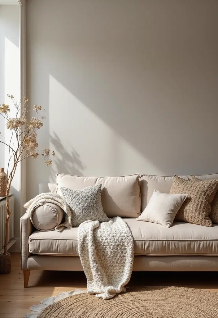 30 Contemporary Living Room Designs That Redefine Modern Style - 8. Textured Fabrics for Depth