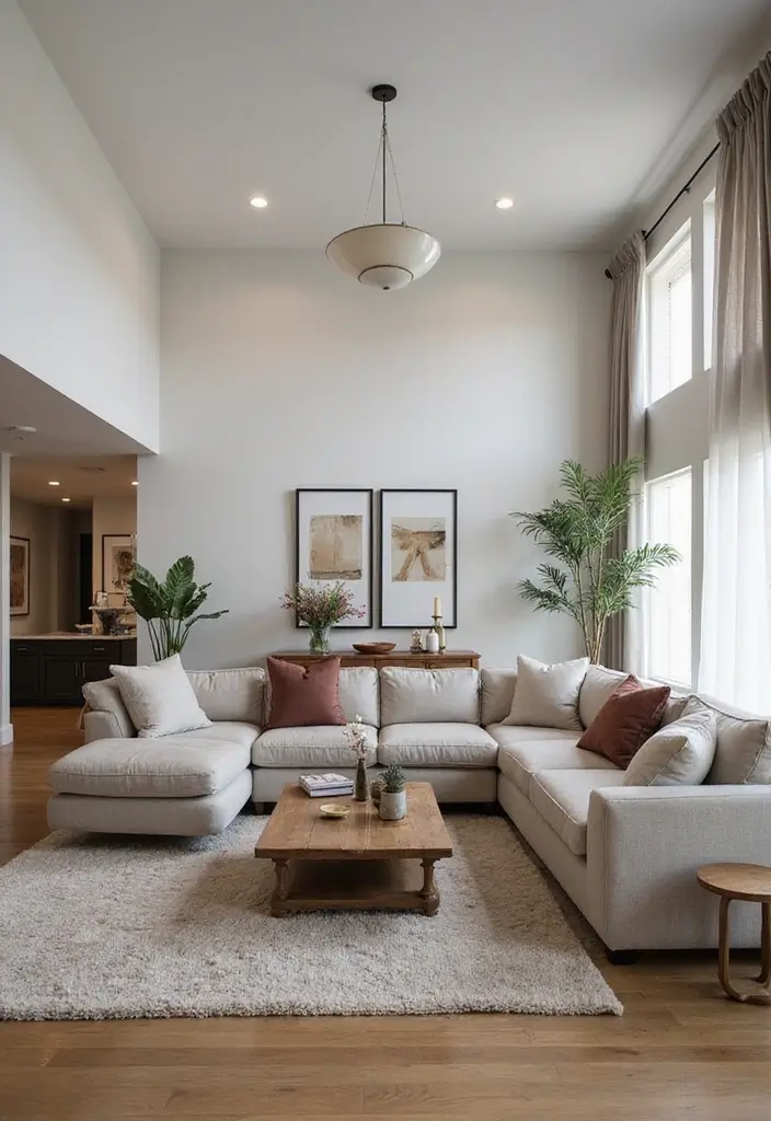 30 Curved Sofa Living Room Ideas That Add Flow and Modern Elegance 15 30 Curved Sofa Living Room Ideas That Add Flow and Modern Elegance - 15. Open Concept Flow