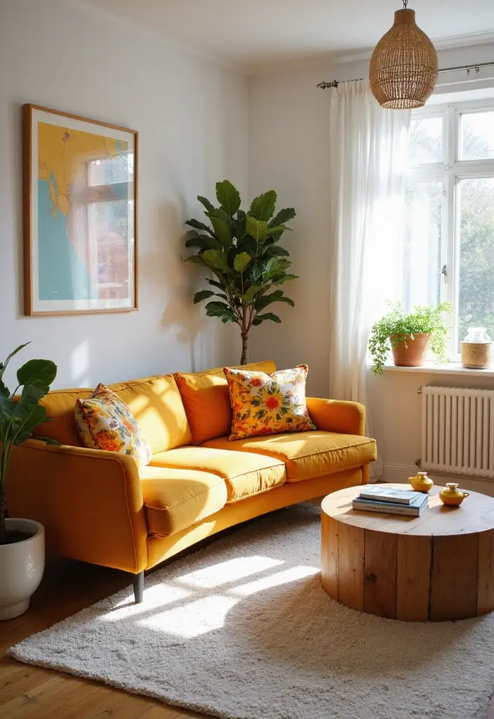 30 Curved Sofa Living Room Ideas That Add Flow and Modern Elegance 2 30 Curved Sofa Living Room Ideas That Add Flow and Modern Elegance - 2. Bold Colors for a Vibrant Statement