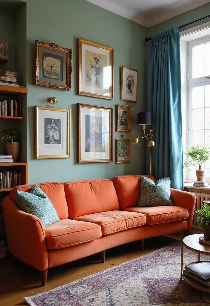 30 Curved Sofa Living Room Ideas That Add Flow and Modern Elegance 9 30 Curved Sofa Living Room Ideas That Add Flow and Modern Elegance - 9. Eclectic Mix for a Personal Touch