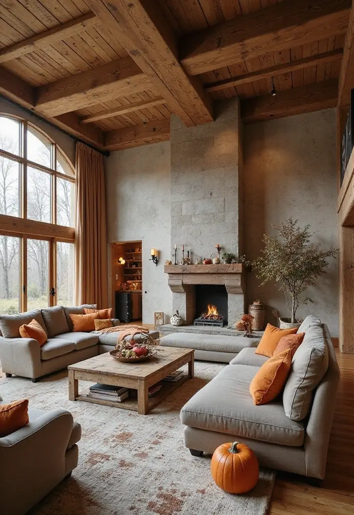 30 Fall Ceiling Designs for Living Room That Add Seasonal Warmth 13 30 Fall Ceiling Designs for Living Room That Add Seasonal Warmth - 13. Layered Ceiling Textures