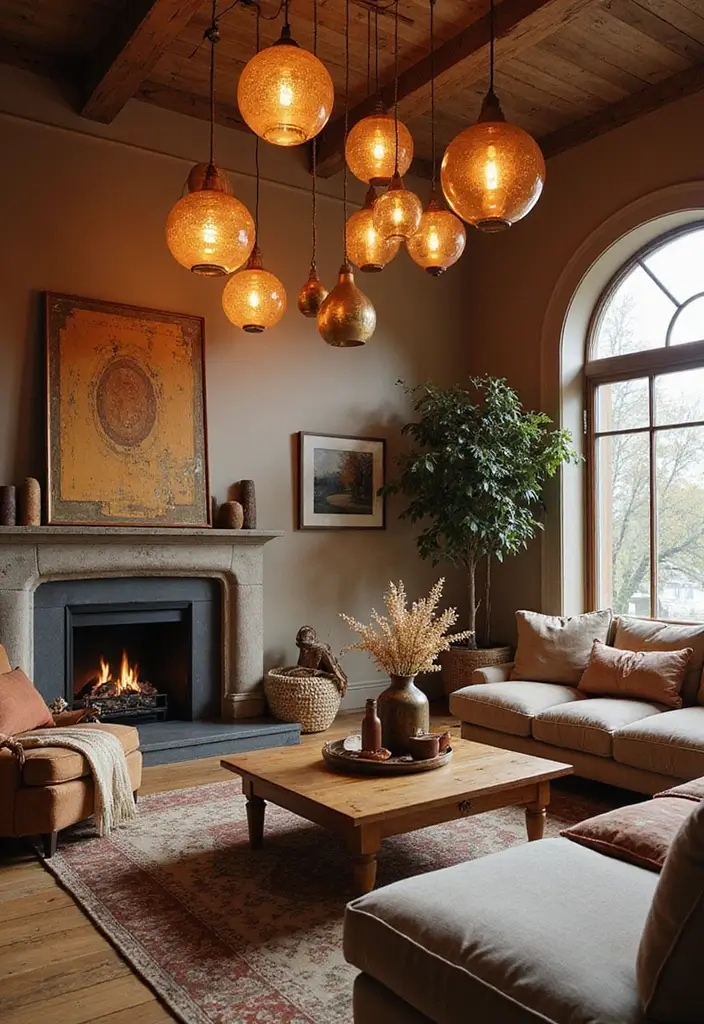 30 Fall Ceiling Designs for Living Room That Add Seasonal Warmth 21 30 Fall Ceiling Designs for Living Room That Add Seasonal Warmth - 21. Spherical Ceiling Fixtures