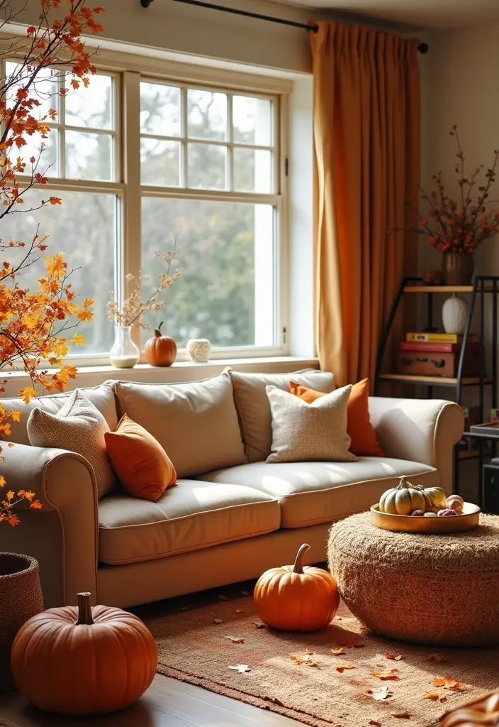 30 Farmhouse Decor Living Room Ideas Full of Rustic Charm and Comfort - 17. Seasonal Decor Changes