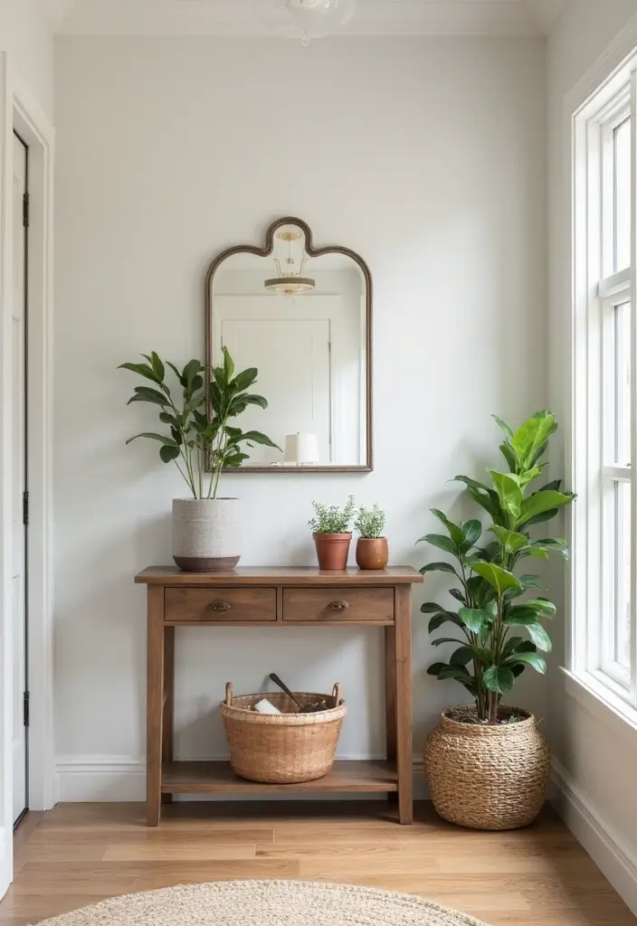 30 Farmhouse Decor Living Room Ideas Full of Rustic Charm and Comfort - 22. Welcoming Entryway