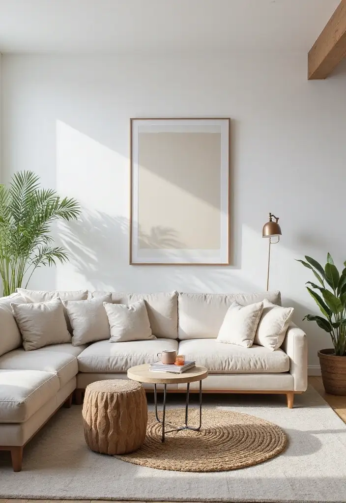 30 Farmhouse Decor Living Room Ideas Full of Rustic Charm and Comfort - 30. Embrace Simplicity