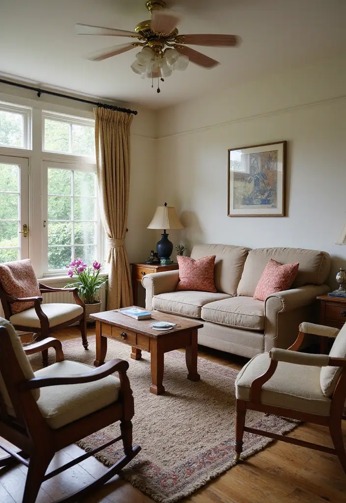 30 Farmhouse Decor Living Room Ideas Full of Rustic Charm and Comfort - 5. Country Style Seating Solutions